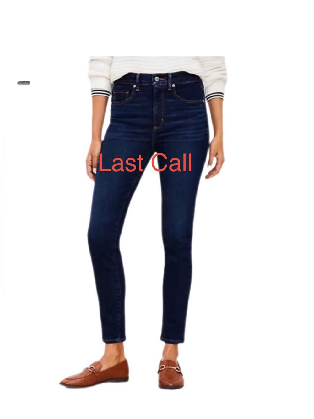 Last Call Sale! LOFT Curvy Skinny dark jeans 26/2